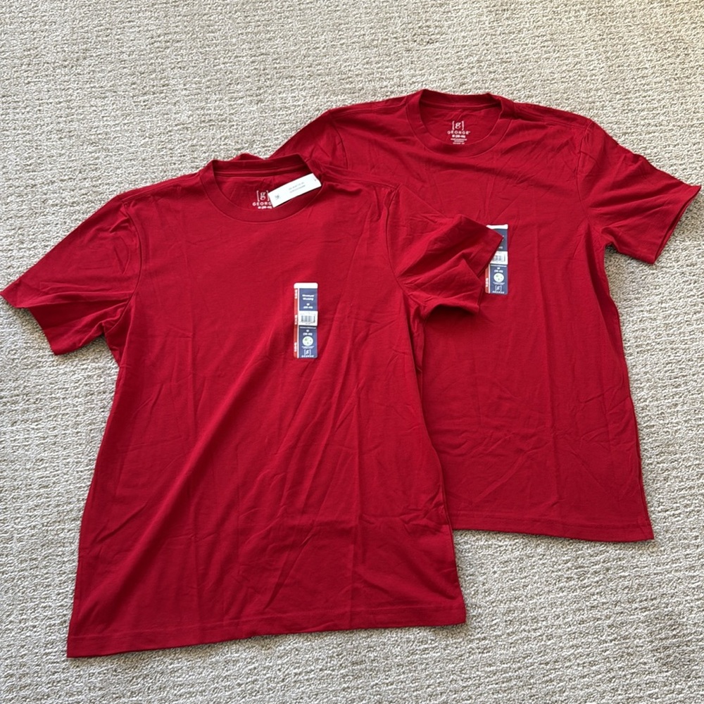 2 Men’s George Moisture Wicking Tshirts M NWT